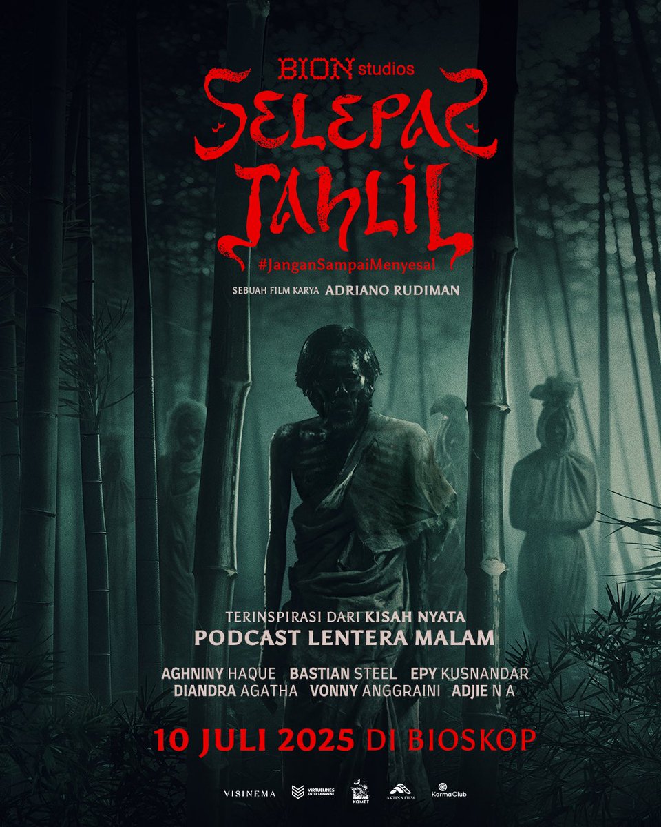 Cerita bangkitnya kembali jenazah bukan hanya sebuah mitos. Diangkat dari kisah nyata dalam podcast Lentera Malam, siapkah kamu membantu Saras dan Yudhis memecahkan teka-teki?

#FilmSelepasTahlil tayang 10 Juli 2025 di Bioskop 

#JanganSampaiMenyesal
#LenteraMalam