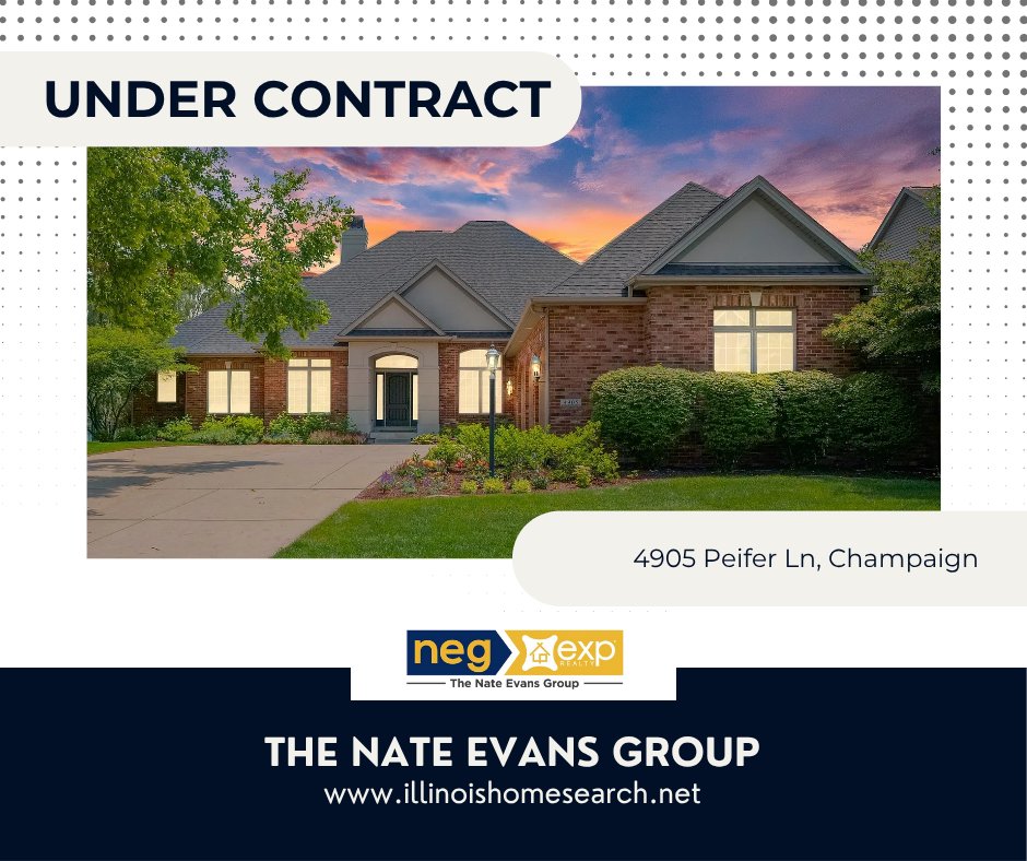 NateEvansGroup's tweet photo. Under contract never sounded so sweet, especially when it happens multiple times in one week! 🏠💛 Call our office to know more! 217.239.7113 Nate Evans is a licensed realtor with The Nate Evans Group, EXP Realty

#teamneg #realestate #exprealty https://t.co/4IJytlc0Wc