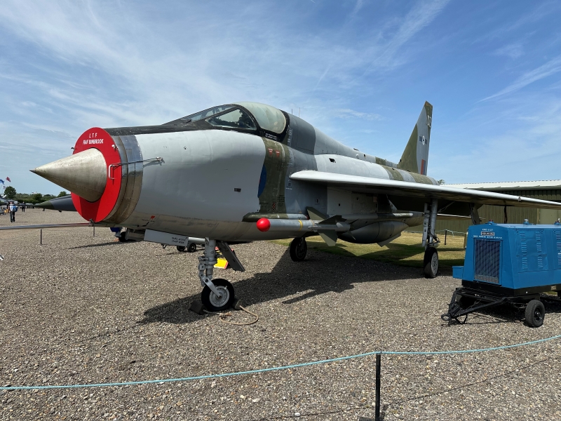NewarkAirMus's tweet photo. Amongst the frenetic atmosphere of #CockpitFest25 it wasn’t un-noticed that #NAMrestoration work has started on the repaint of #Lightning #XS417 – given the successful silver application to the #Ashton a painted 56 Sqn scheme beckons! 🦋
#NAMdeveloping https://t.co/eVJsLxDHWZ
