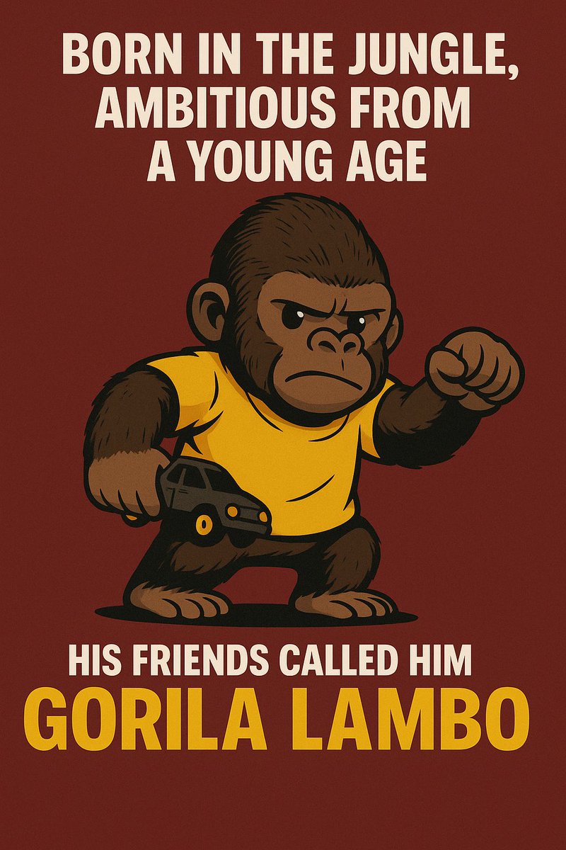 ZbibCrypto's tweet photo. $GORLA wasn’t born in a lab.
He wasn’t coded in Silicon Valley.
He was raised in the jungle.
By chaos. By speed. By vibes.
This isn’t your average monkey business. 🦍🚗
#GORILLAMBO #GORLA #MemeCoin #CT #Solana https://t.co/fNummnjB93