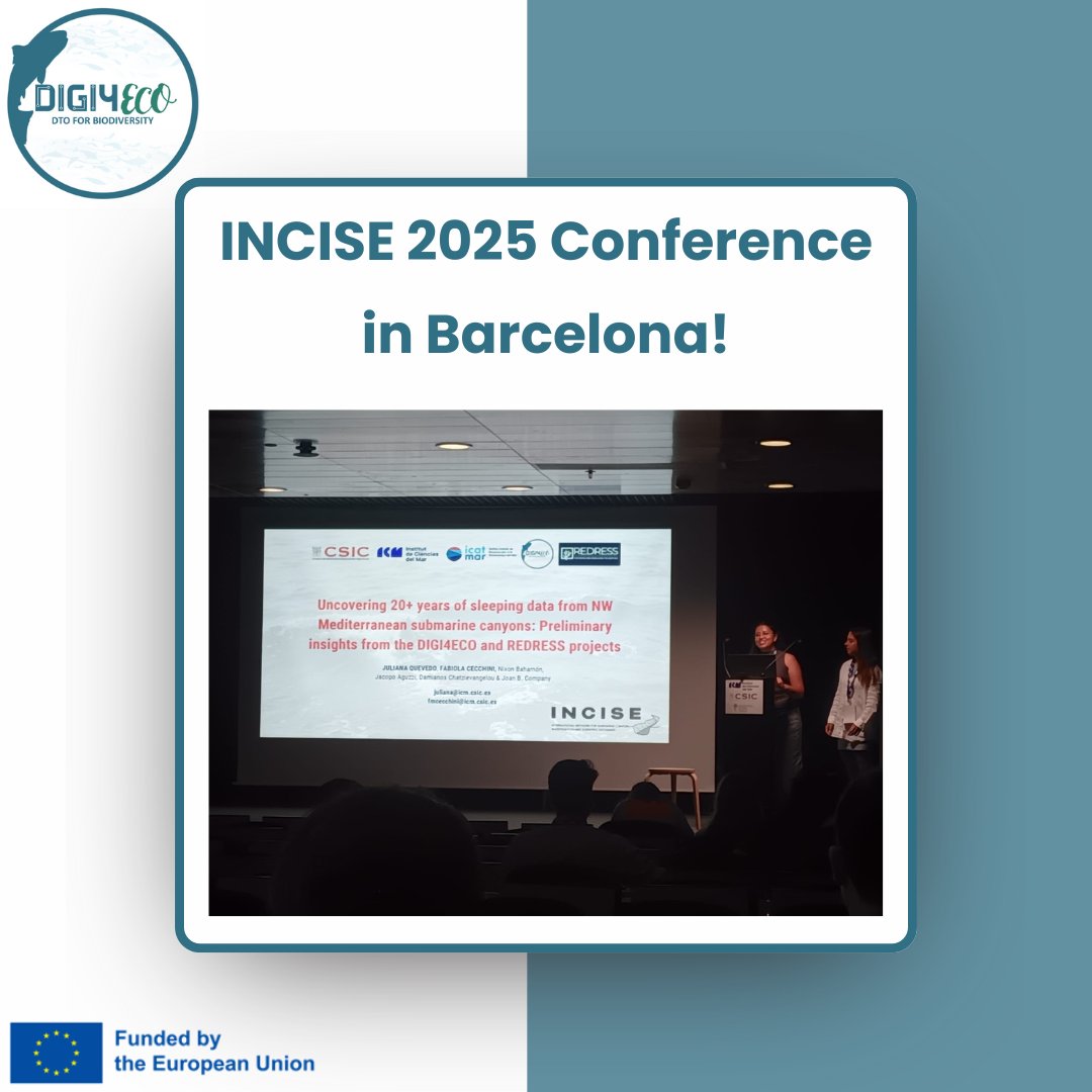 DIGI4ECO (@digi4eco) on Twitter photo 7th International Symposium in ๐Barcelona, Spain
#DIGI4ECO and <a href="/RedressP/">Redress Project</a> presented: "Uncovering 20+ Years of Sleeping Data from Mediterranean Submarine Canyons: Insights from the DIGI4ECO and REDRESS Projects"
๐digi4eco.eu/incise-2025-coโฆ
#DIGI4ECO #eufunded #cinea 7th International Symposium in ๐Barcelona, Spain
#DIGI4ECO and <a href="/RedressP/">Redress Project</a> presented: "Uncovering 20+ Years of Sleeping Data from Mediterranean Submarine Canyons: Insights from the DIGI4ECO and REDRESS Projects"
๐digi4eco.eu/incise-2025-coโฆ
#DIGI4ECO #eufunded #cinea