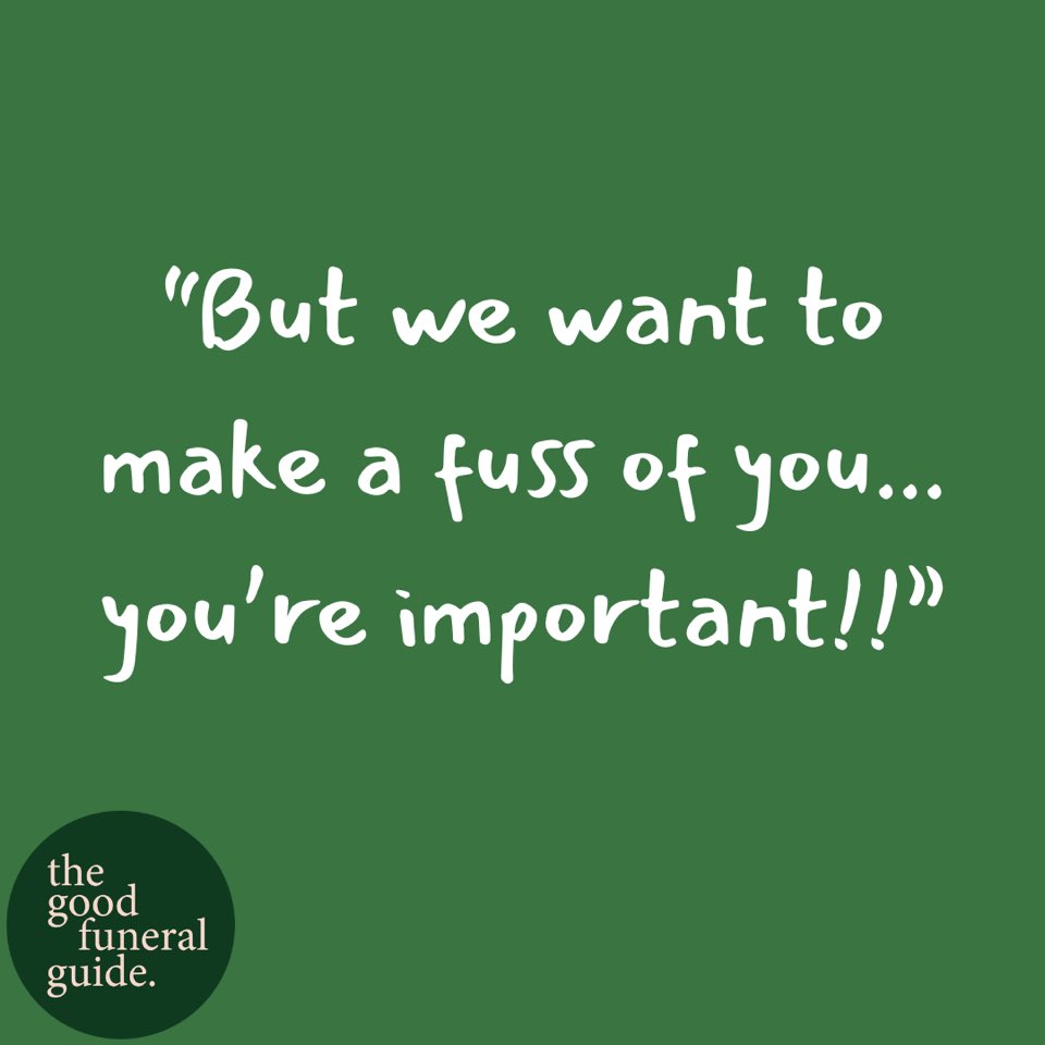 Opting for a direct cremation from an online provider takes away the opportunity for your family and friends to be in the presence of your body for a ceremony of goodbye. 

It’s not the gift you might think it to be.

Think carefully - is this really what you want?