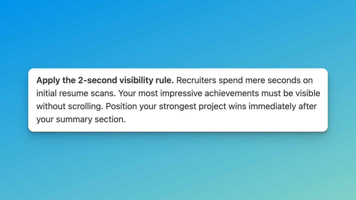 You need to get your resume past the initial scan.