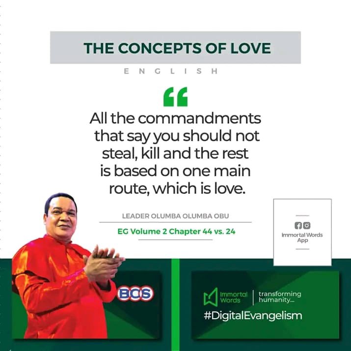 OOObu_BCS's tweet photo. DIGITAL EVANGELISM 💚 🤍 

Love is the foundation of all commandments. When Jesus Christ summarized the law as, Love God and love your neighbor, He highlighted the core principle that guides our relationships with others. https://t.co/od8vHiIGc0
