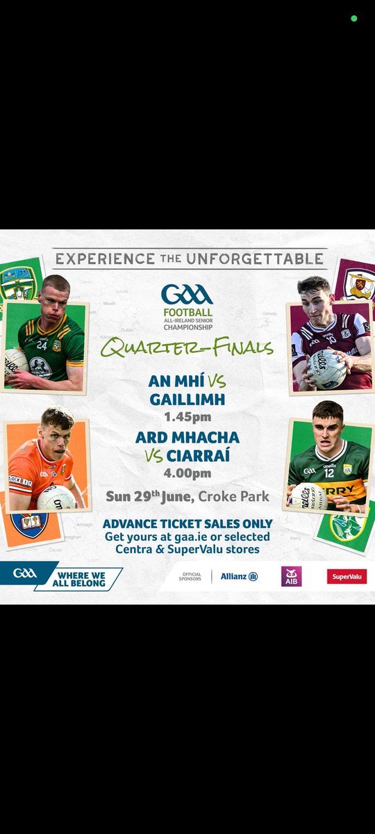 Sarsfields GAA (@sarsfieldsgaa) on Twitter photo Tickets will be on sale today at 1pm, click the link below!
ticketmaster.ie/event/180062D4…
<a href="/Galway_GAA/">Galway GAA Official</a> <a href="/FlirtFMSport/">FlirtFMSport</a> Tickets will be on sale today at 1pm, click the link below!
ticketmaster.ie/event/180062D4…
<a href="/Galway_GAA/">Galway GAA Official</a> <a href="/FlirtFMSport/">FlirtFMSport</a>