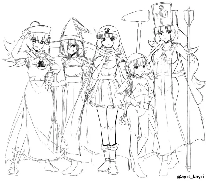 これはちょっと前に描いたDQ3セシアsのrkgk 