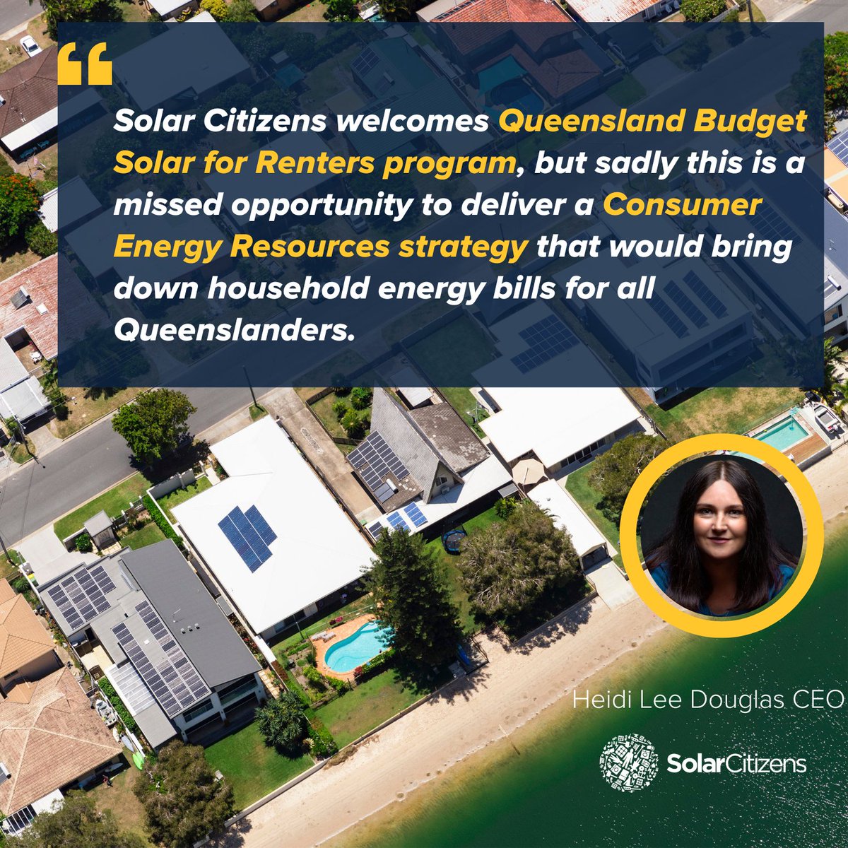 It is great to see a #Solar for Renters program and $5.6 billion for 53,500 new social and community housing homes - but most of our Queensland Yellow book cost-saving #cleanenergy initiatives are yet to be adopted by the government. See our media release bit.ly/46cp6o3