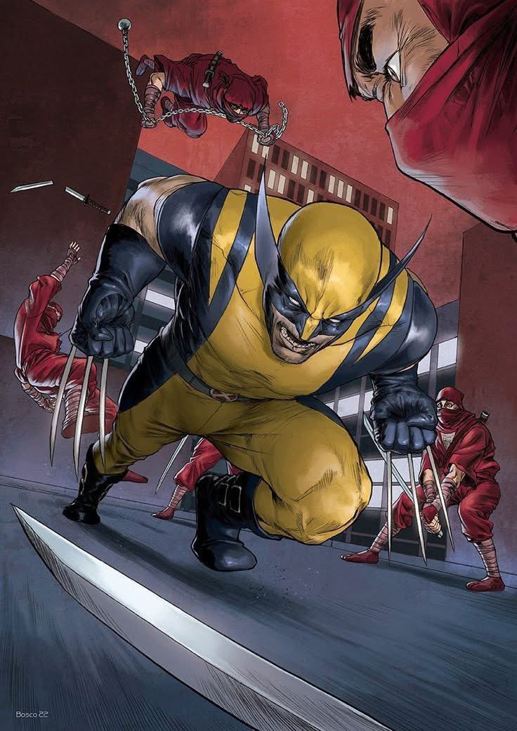 #Wolverine vs Hand Ninjas
Art By: Jon Bosco