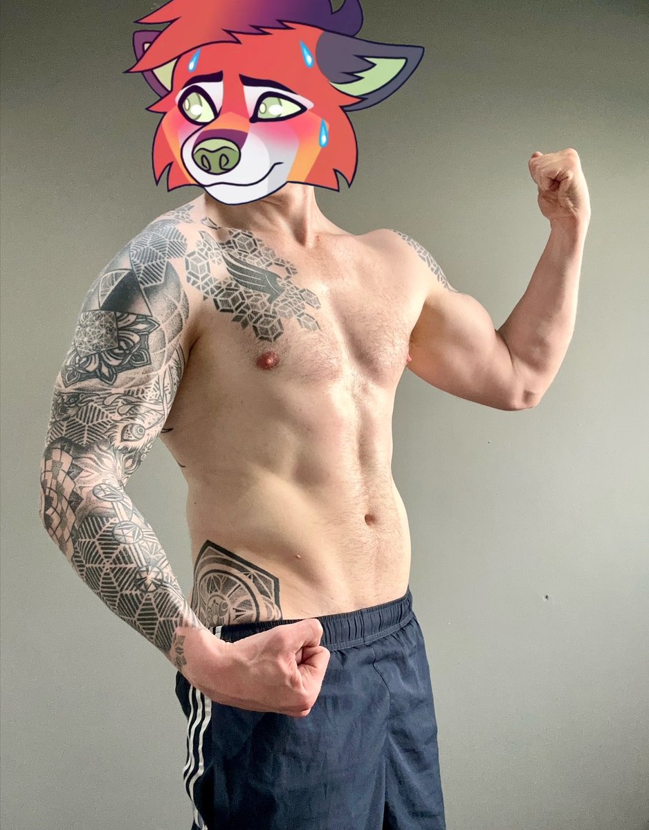 Huxley 🔜 Confuzzled (@drhappygrowl) on Twitter photo For the sake of recording progress, we are once again doing the sweaty flex 🥵 For the sake of recording progress, we are once again doing the sweaty flex 🥵