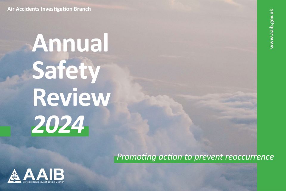 In 2024, the AAIB received 762 notifications of accidents &amp; incidents, started 20 field investigations, 57 correspondence investigations &amp; assisted 53 overseas investigations. Read our annual safety review: gov.uk/aaib-reports/a…

#AviationSafety #Safety #AircraftInvestigation