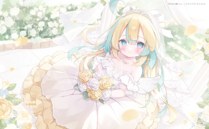 〚 お仕事 〛 mikai所属Vtuber天川はのちゃん(#ama_hano)の『ジューンブライドグッズ』イラストを担当させていただきました⟡.· オリジナルネックレスがオシャレで可愛すぎる….ᐟ.ᐟ 是非チェックのほどよろしくお願いしますˊ˗ ツリーにリンク ⇣