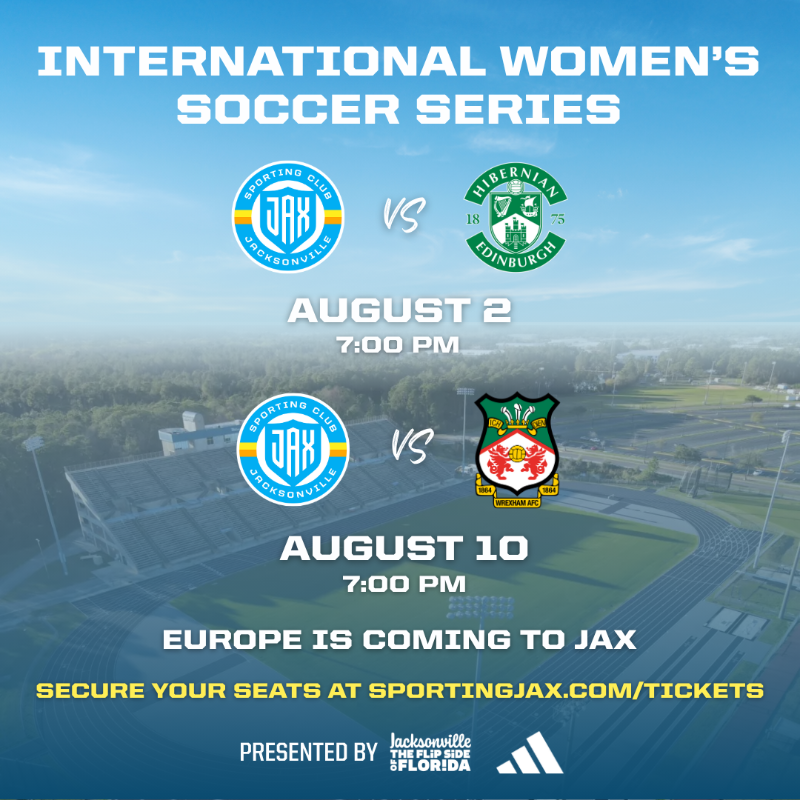 HibernianWomen's tweet photo. The Champions are heading Stateside! 🇺🇸

We will travel to Jacksonville, Florida, for a week-long training camp next month following an invitation from @Sporting_JAX to an international challenge match 💪

The fixture will be dedicated to visionary late chairman Ronald J Gordon.
