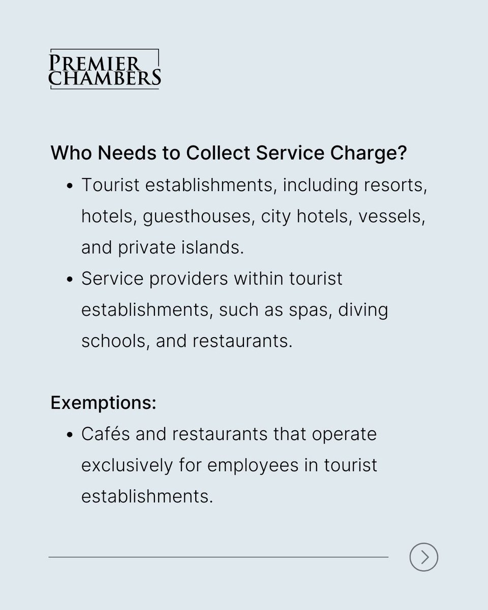 PremierChambers's tweet photo. A comprehensive overview of service charge collection, registration, and compliance requirements for businesses in the Maldives' tourism industry. https://t.co/Q4GknKl3ui