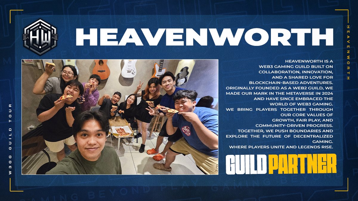 w3ggofficial's tweet photo. 🌟 Featured Community Partner of the Week: HEAVENWORTH

Meet @HeavenworthX  — one of the first guilds to roll with us into the Web3 frontier! 💛

Starting out as a Web2 guild, they’ve grown into a powerhouse that champions fair play, community vibes, and putting players first. Since stepping into the metaverse in 2024, they’ve been all-in on building a future where gamers call the shots.

This is what community-driven gaming looks like — built by players, for players.

Got a community of your own? Ready to take it to the next level with W3GG?
Let’s build together: https://t.co/8eYGlxXFTp