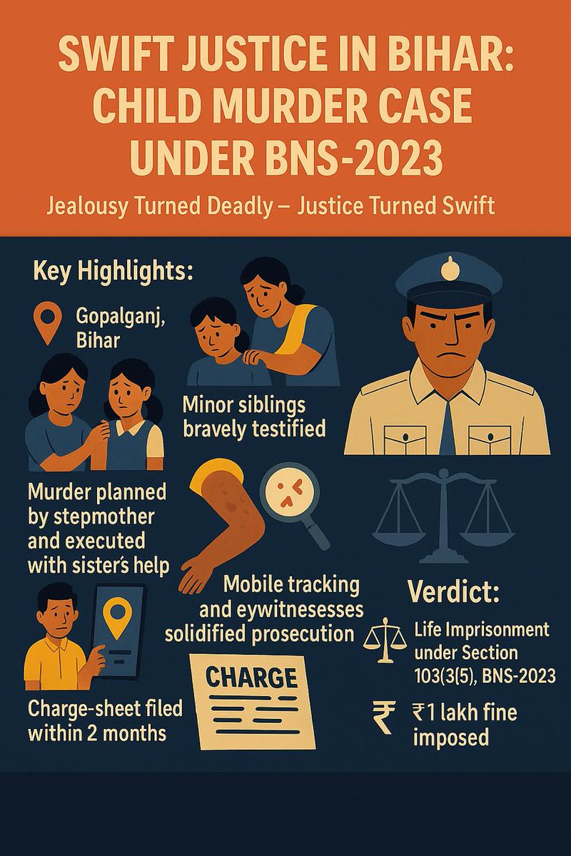 BPRDIndia's tweet image. Success Stories on New Criminal Laws
#BPRD #MHA #MHA
#BharatiyaNyayaSanhita
#BharatiyaNagarikSurakshaSanhita
#BharatiyaSakshyaAdhiniyam