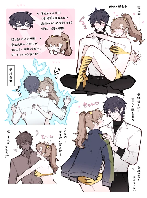 ⚠︎女体化 パロ(微肌色)留伊♀ 