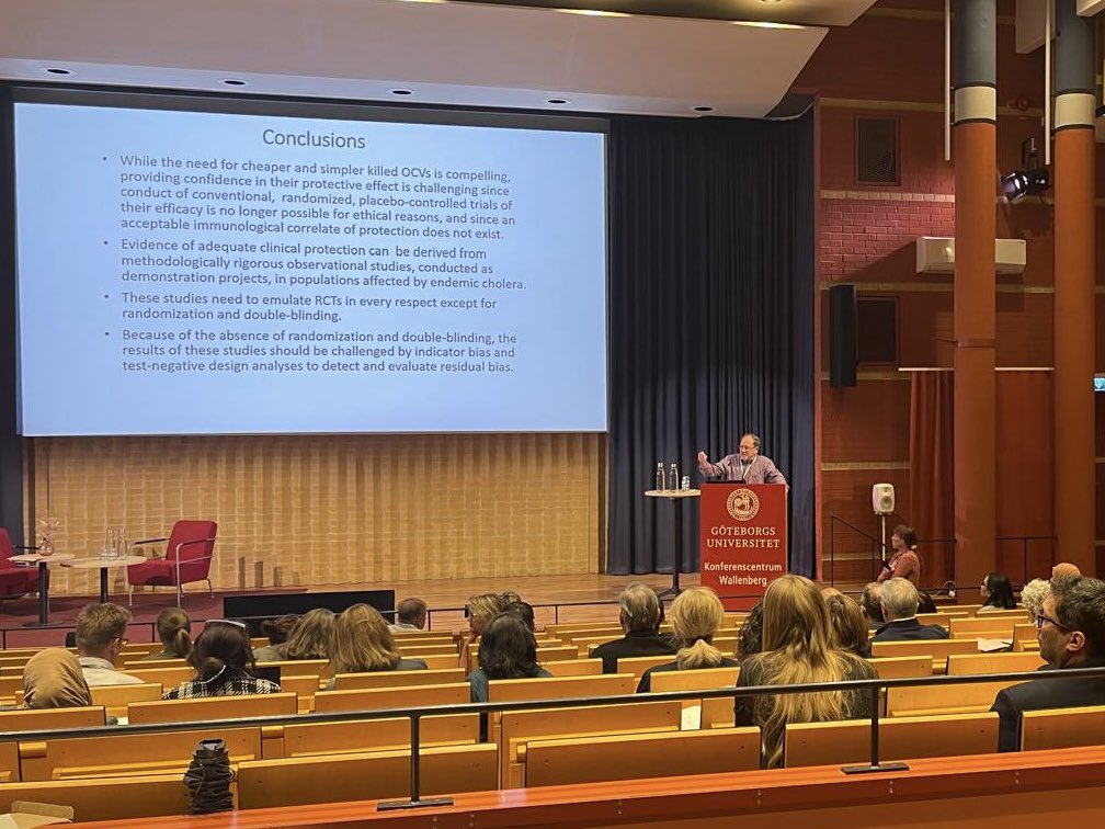 Prof John Clemens, IVI Korea presenting on Clolera Vaccine Trials at VED Conference, Gothenburg today MEDICONmm.com/ved_2025