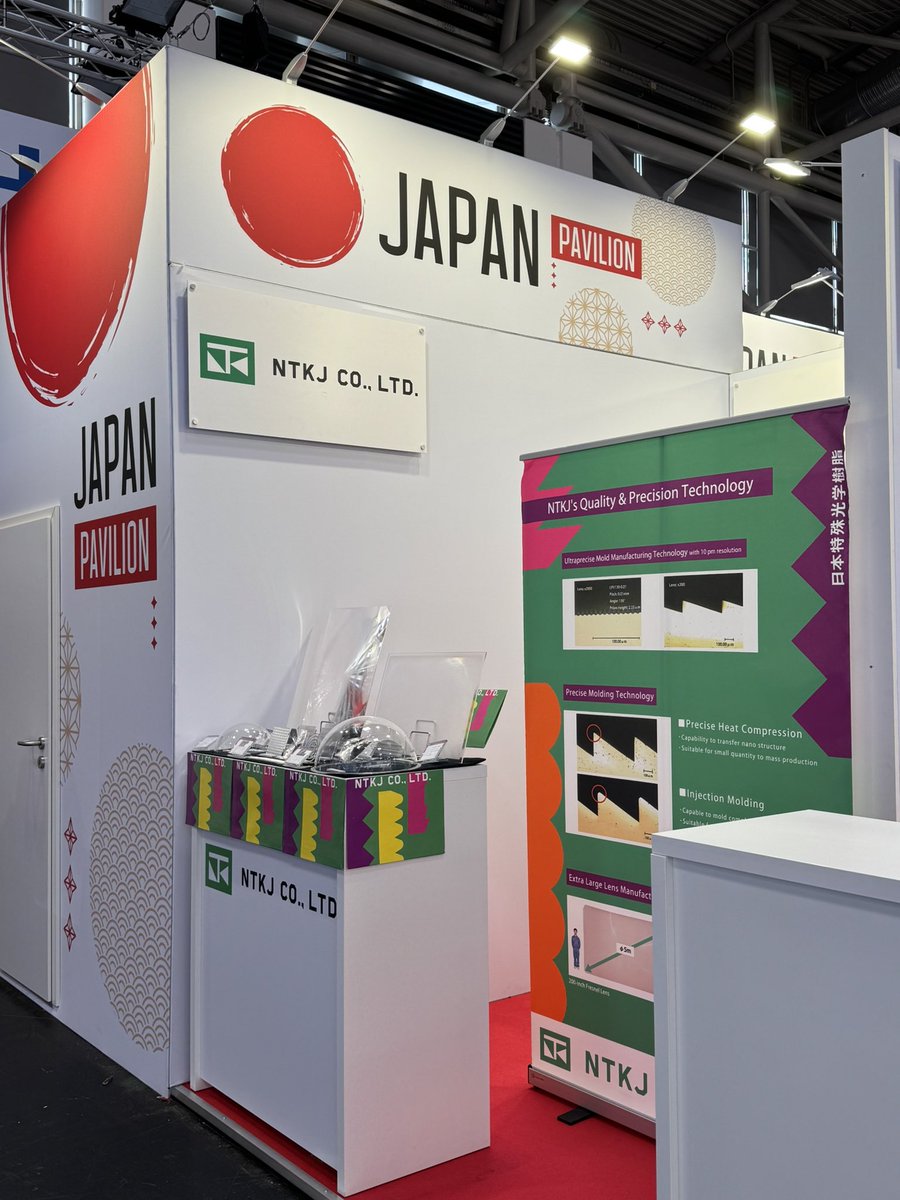 koichisato_NTKJ's tweet photo. NTKJ is now exhibiting in the Japan Pavilion at B1.442 for LASER World of PHOTONICS in Munich! Please stop by!

LASER World of PHOTONICSにて金曜まで出展中！ 是非お立ち寄りください！

https://t.co/goH0pyhexN

#NTKJ #fresnel #lens #ultraprecision #optics #LASERWorldOfPHOTONICS https://t.co/fROTbsIvZe
