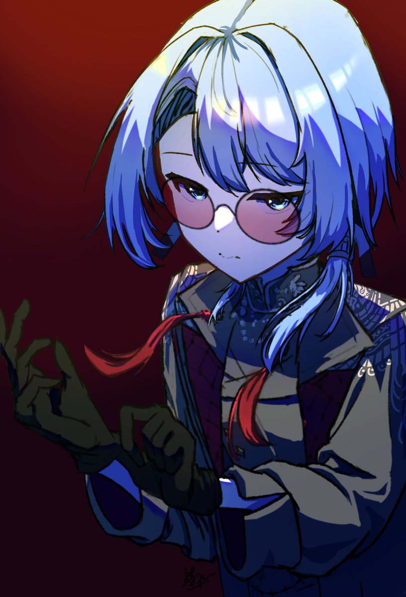 AngelXOX51's tweet photo. Red Suisei with glasses B) https://t.co/0qHXyyrifi