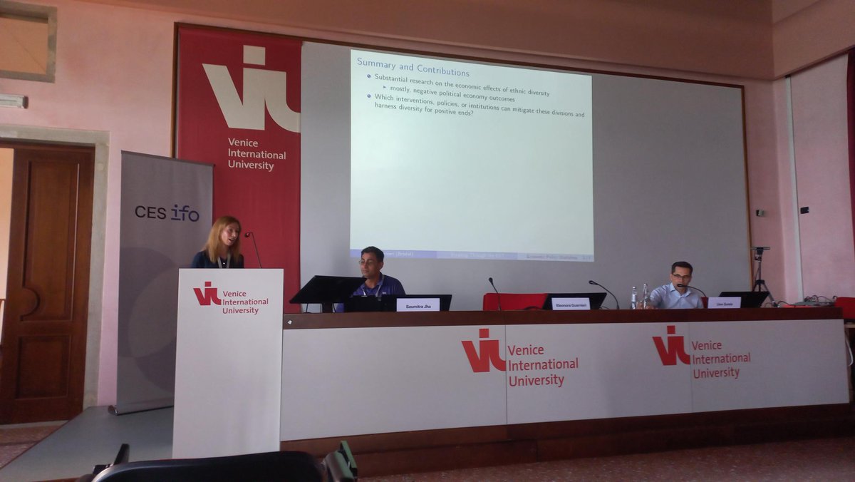 CEPR (@cepr_org) on Twitter photo <a href="/TSEinfo/">TSE</a> <a href="/Unibo/">UniversitĂ di Bologna</a> Can long-standing ethnic divisions block growth?
At 80 #EconPolicy panel, <a href="/saumjha/">Saumitra Jha</a> <a href="/StanfordGSB/">Stanford Graduate School of Business</a> presents a paper reviewing literature on breaking through the ethnic growth trap.
Discussant: <a href="/El_Guarnieri/">Eleonora Guarnieri</a> <a href="/BristolUni/">University of Bristol</a> <a href="/TSEinfo/">TSE</a> <a href="/Unibo/">UniversitĂ di Bologna</a> Can long-standing ethnic divisions block growth?
At 80 #EconPolicy panel, <a href="/saumjha/">Saumitra Jha</a> <a href="/StanfordGSB/">Stanford Graduate School of Business</a> presents a paper reviewing literature on breaking through the ethnic growth trap.
Discussant: <a href="/El_Guarnieri/">Eleonora Guarnieri</a> <a href="/BristolUni/">University of Bristol</a>