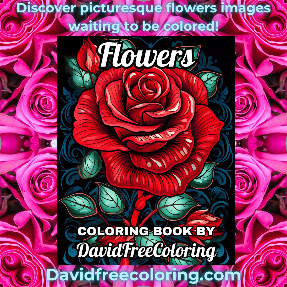 DavidFreeColor's tweet photo. Coloring isn’t just for kids. It’s my favorite way to unplug, focus, and forget I even have a phone 😌 Give your brain a break and let your hands bring these flowers to life 🌺🖍 Click the link in BIO for the book if you wanna join! 🤗🎨 https://t.co/EclcNbkDsH