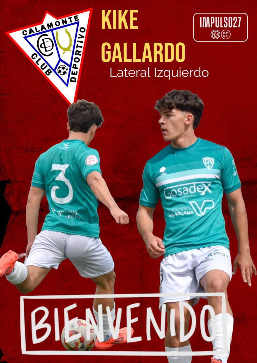 CCalamonte's tweet photo. ✅ OFICIAL | Kike Gallardo @kiikeeegallardo ya es blanco 

El @CCalamonte sigue  reforzando su plantilla de cara a la nueva temporada. Damos la bienvenida a Kike Gallardo, lateral izquierdo procedente de la @UDLaCruz que se convierte en el sexto fichaje del equipo de cubi https://t.co/Guu7gUnHMi