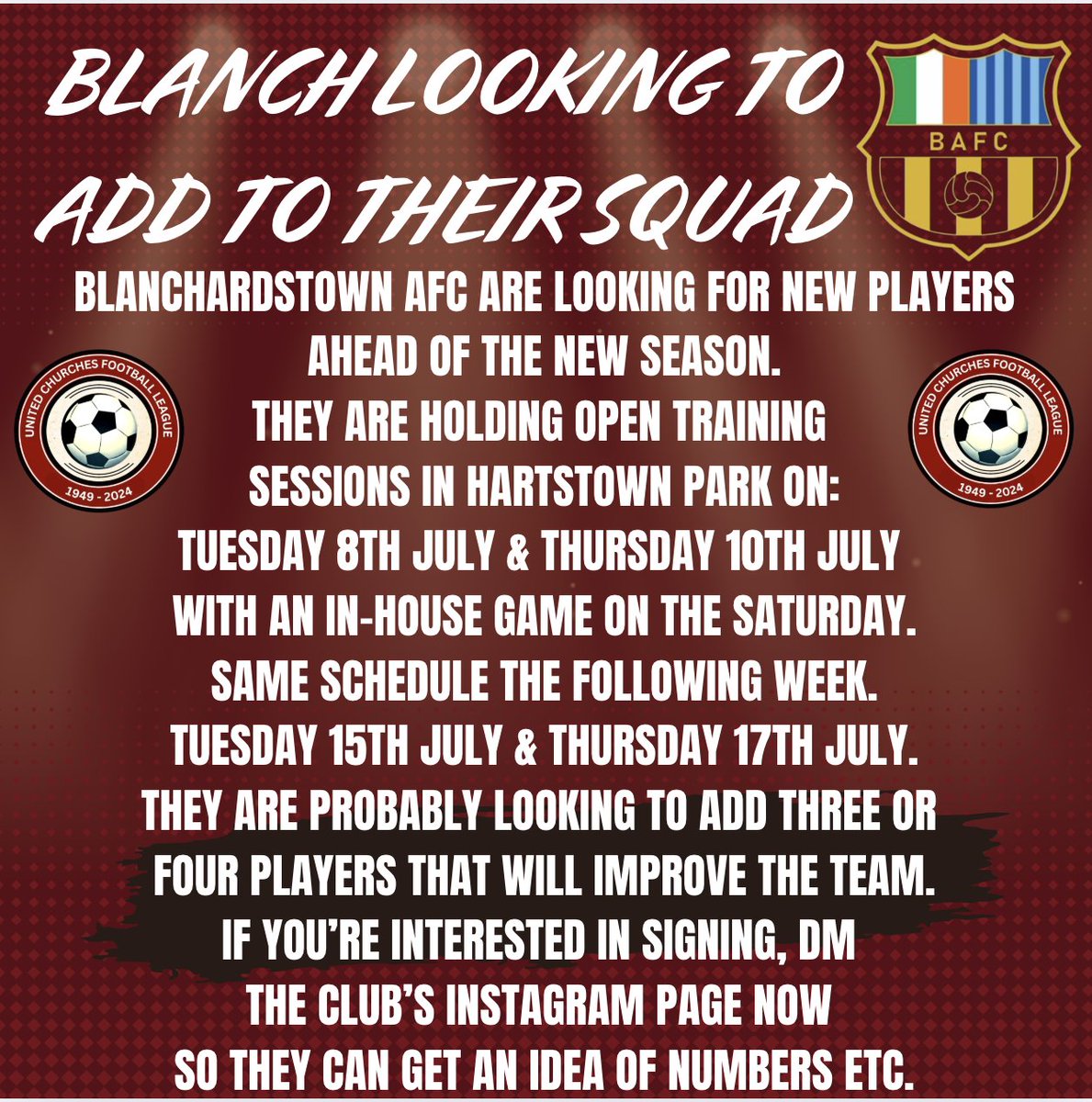 United Churches Football League tweet media