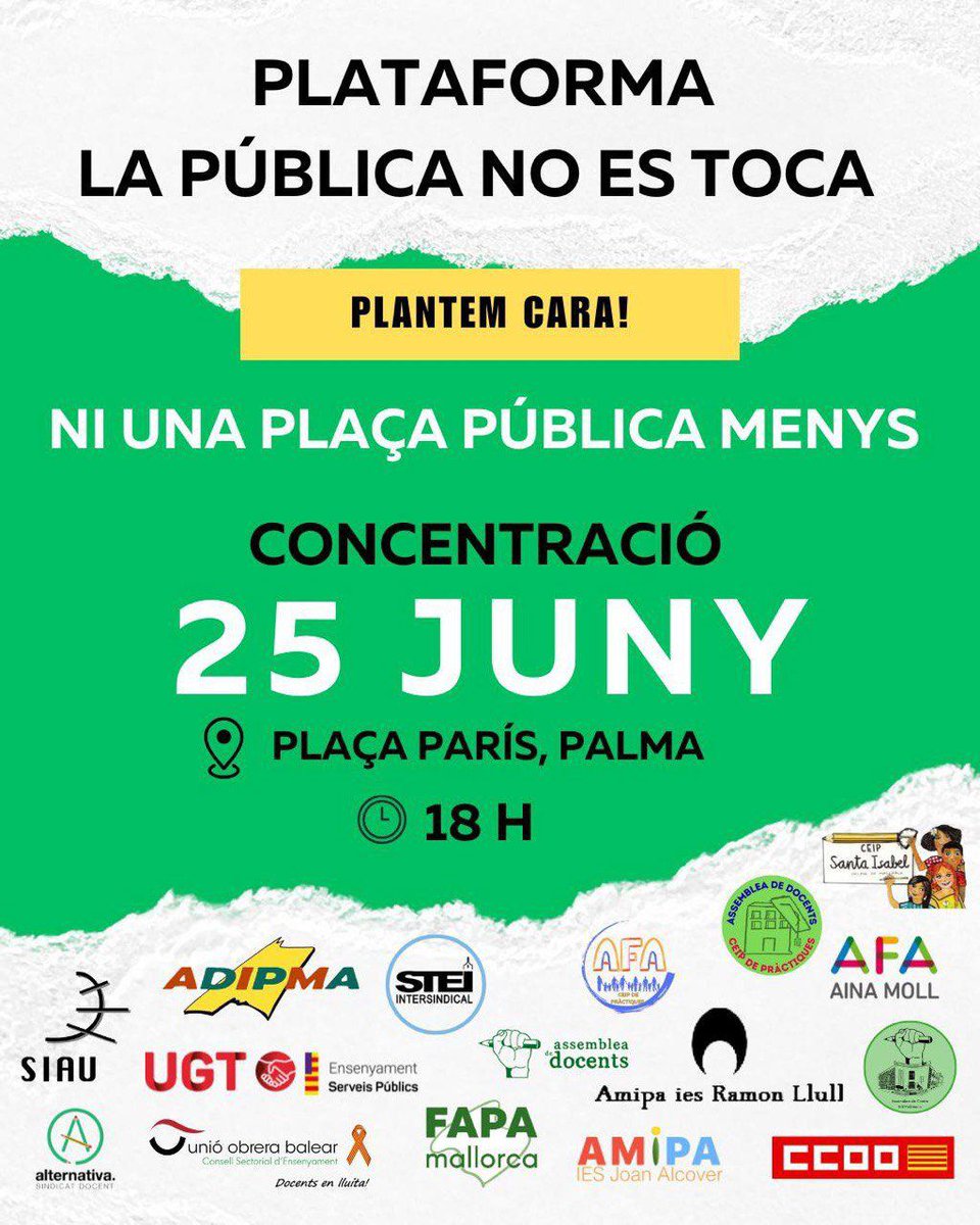 Demà, 25 de juny. 

LA PÚBLICA NO ES TOCA
