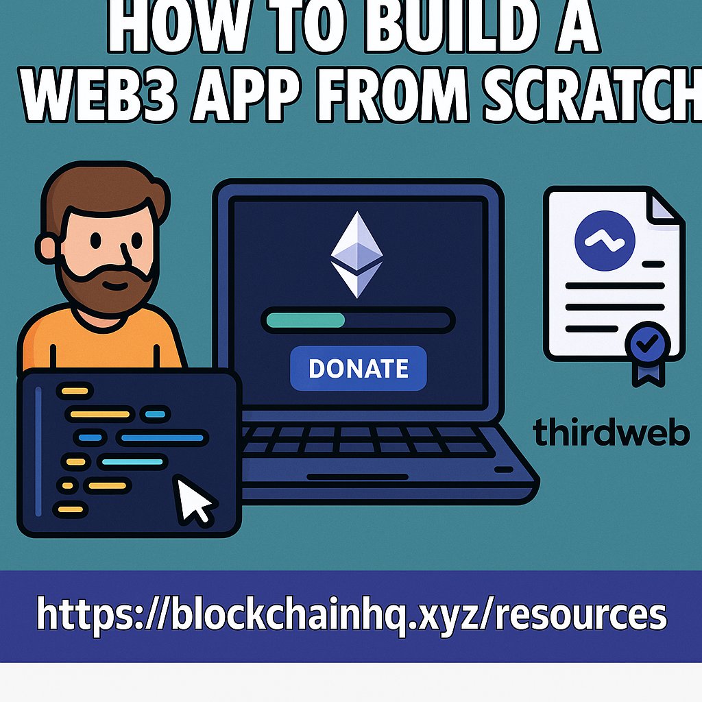 blockchainhqxyz's tweet image. Day 39 of 100: How To Build a Web3 App From Scratch
Want to learn how to build a fully on-chain crowdfunding app from zero?
This beginner-friendly tutorial by @thirdweb walks you through building a Web3 app with smart contracts and frontend using modern tools.
Perfect for…