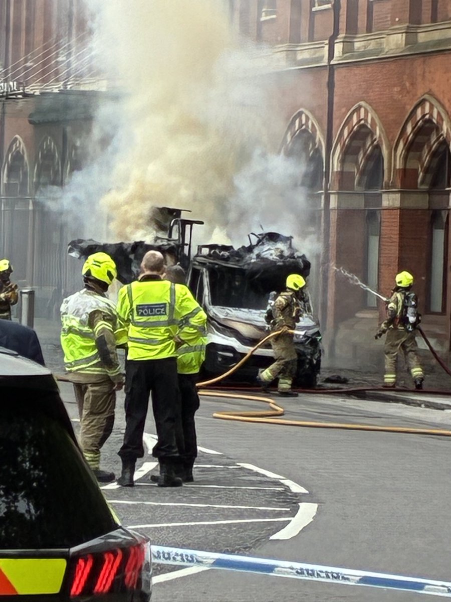 Not a good look at St Pancras, well done to the crews for battling the blaze