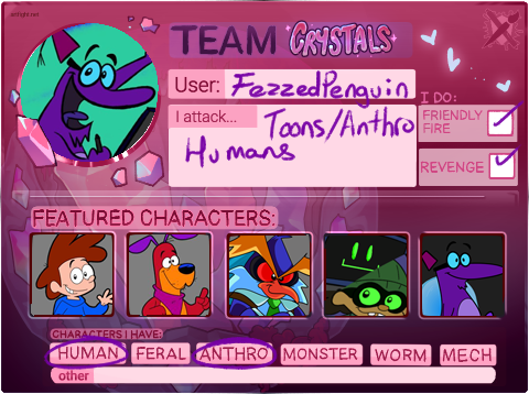 My Artfight Card for this year! Of course i chose Team Crystals lmao!

#artfight #art
#TEAMCRYSTALS