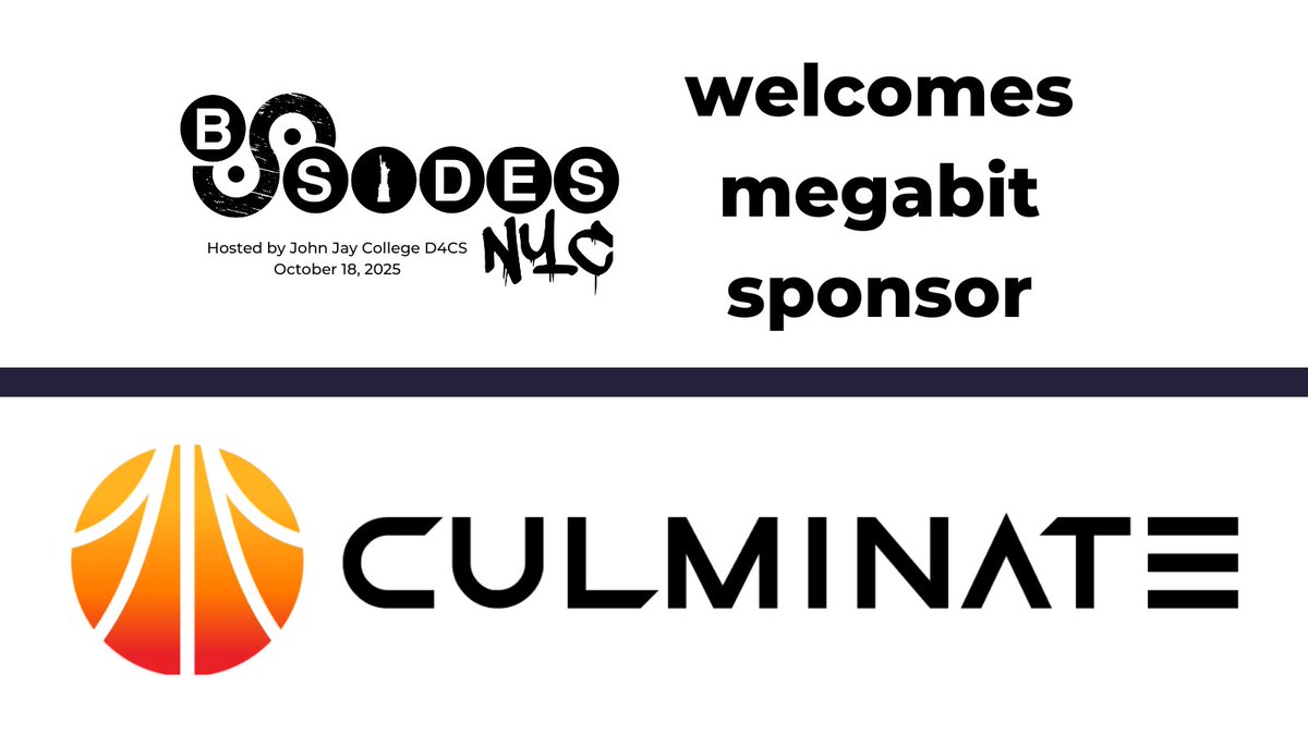 BSidesNYC's tweet image. @BSidesNYC welcomes @culminate_sec as Megabit Sponsor for our Oct 18 conference. bsidesnyc.org Culminate’s AI SOC Analyst connects to your security systems and autonomously investigates every alert using gold-standard investigation techniques. culminatesecurity.com
