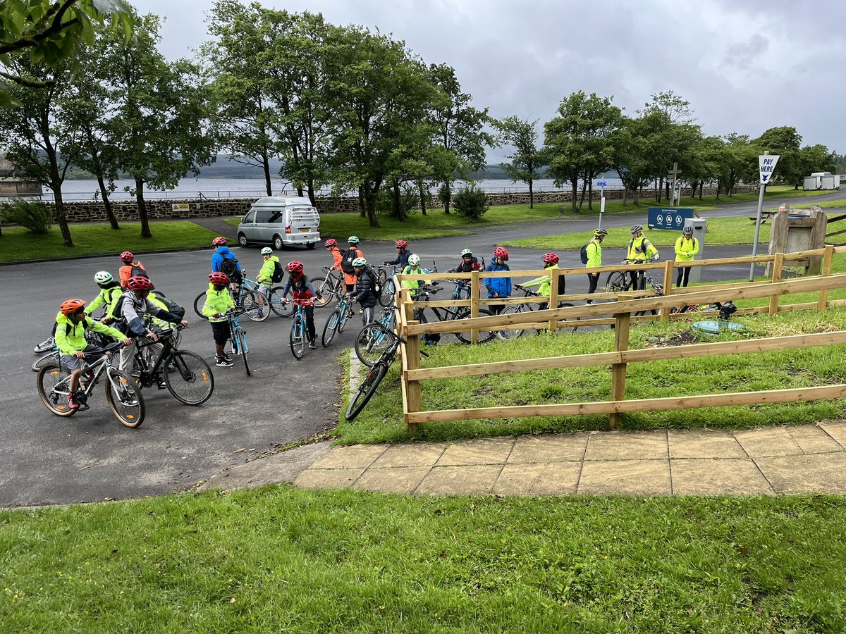 Getting ready to start our ride around Kielder Reservoir.