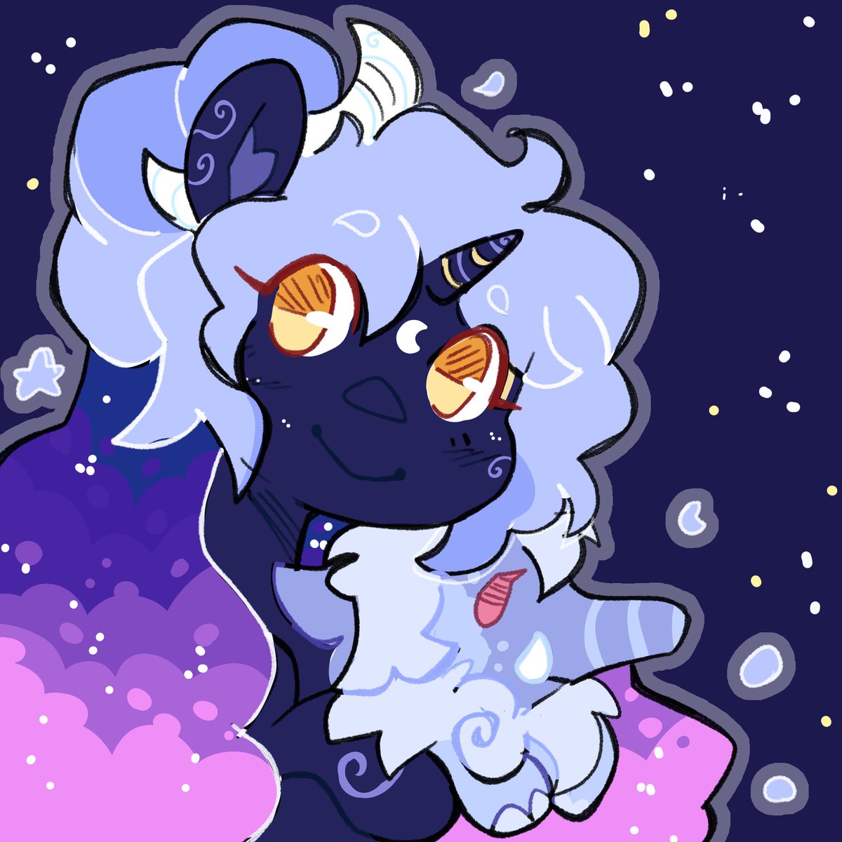 Made a Luna redesign ages ago, never used it. Also, I gave her a pet Baku.
#mlpfim