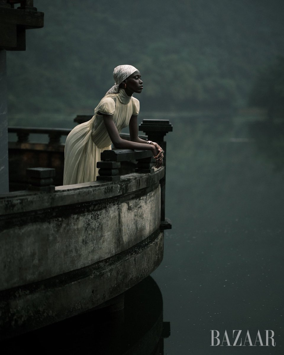 jacquemusx's tweet image. Awar Odhiang by Pieter Hugo for Harper’s Bazaar