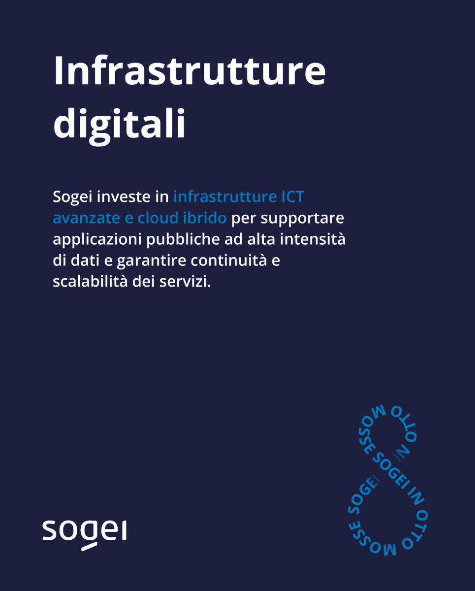 ♟ Mossa n.6: Infrastrutture digitali

💻 #Sogei investe in cloud, reti e sistemi per una PA più veloce, affidabile e moderna.

👉 sogei.it/it/sogei-homep…

#SogeiIn8Mosse
