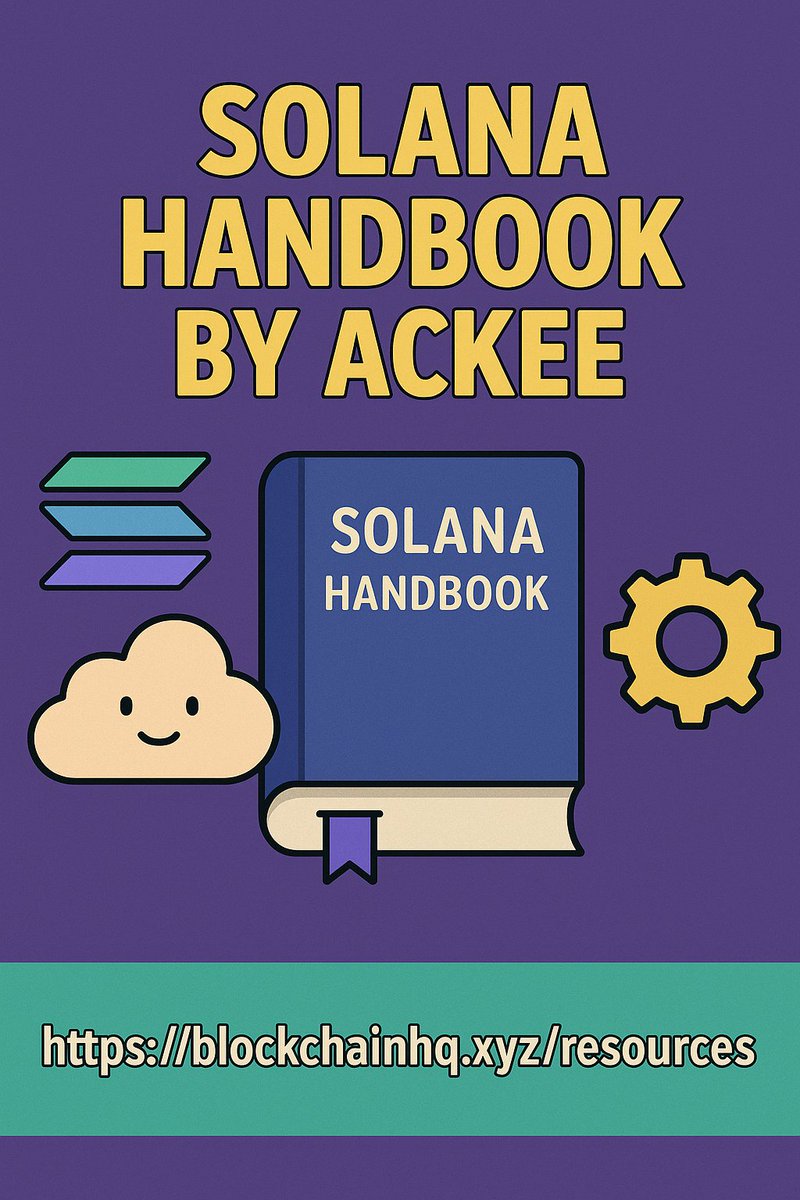 blockchainhqxyz's tweet image. Day 40 of 100: Solana Handbook by Ackee
If you're exploring the Solana ecosystem, this Solana Handbook is a goldmine.
Created by the team at @AckeeBlockchain , it covers everything from core concepts and smart contract development to deploying and maintaining dApps on Solana,…
