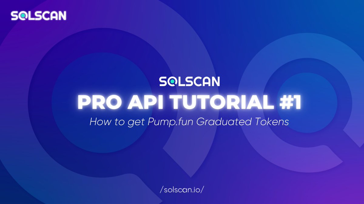 1/4: Looking to track https://t.co/hm8IrLK0i5 tokens more ? Solscan Pro API  service offers comprehensive data access to monitor latest graduated  pumpfun token, making token analysis easier than ever! 🔍 Full article:  https://t.co/f4TocobP8p