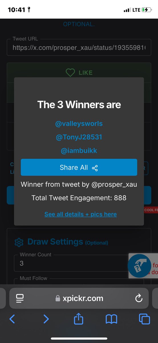 prosper_xau's tweet image. 🎊 Congrats winners 

Xpickr 

 @valleysworls @TonyJ28531 @iambuikk 

Draw ID 
1750758093400

Please message @Expressfunded to receive your account