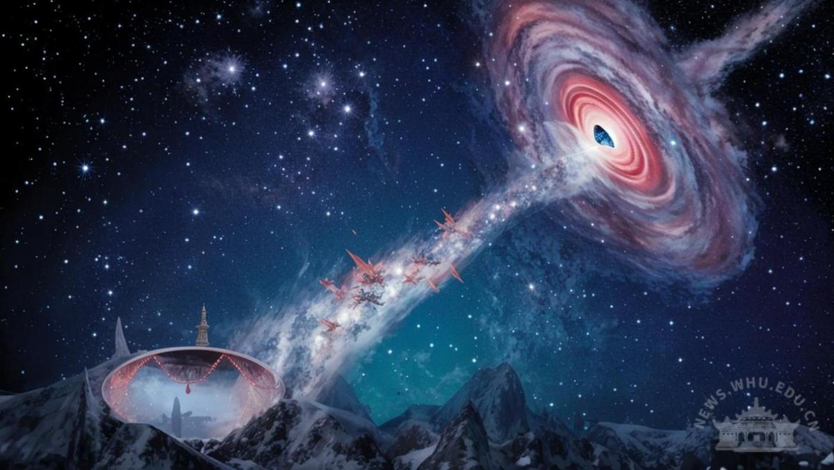 WHU_1893's tweet image. 🔭🪐For the first time, #WuhanUniversity Prof. Wang Wei and his team have successfully detected the GHz-band radio quasi-periodic polarization oscillations at GRS 1915+105, a Galactic fast-spinning black hole. The discovery was made using the Five-hundred-meter Aperture Spherical