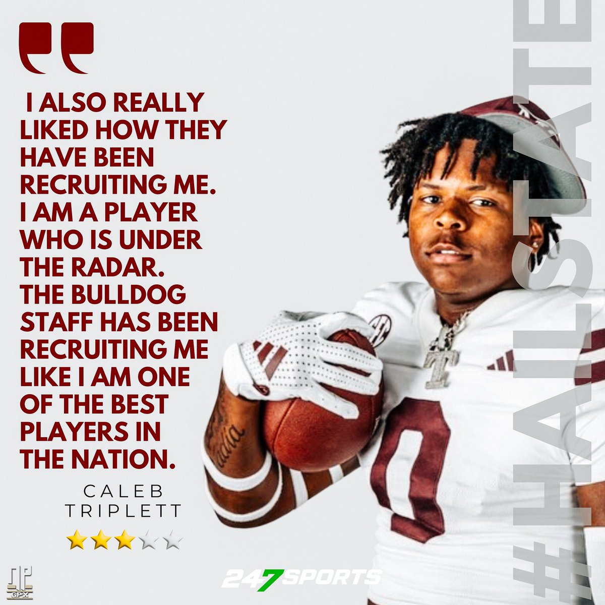 Rion Young visits with Caleb Triplett (<a href="/TFLCaleb8/">Caleb Triplett</a>), the class of 2026 <a href="/247Sports/">247Sports</a> 3⭐️ linebacker from D’Iberville High School (D’Iberville, MS), on why he chose Mississippi State. #HailState 

247sports.com/college/missis…