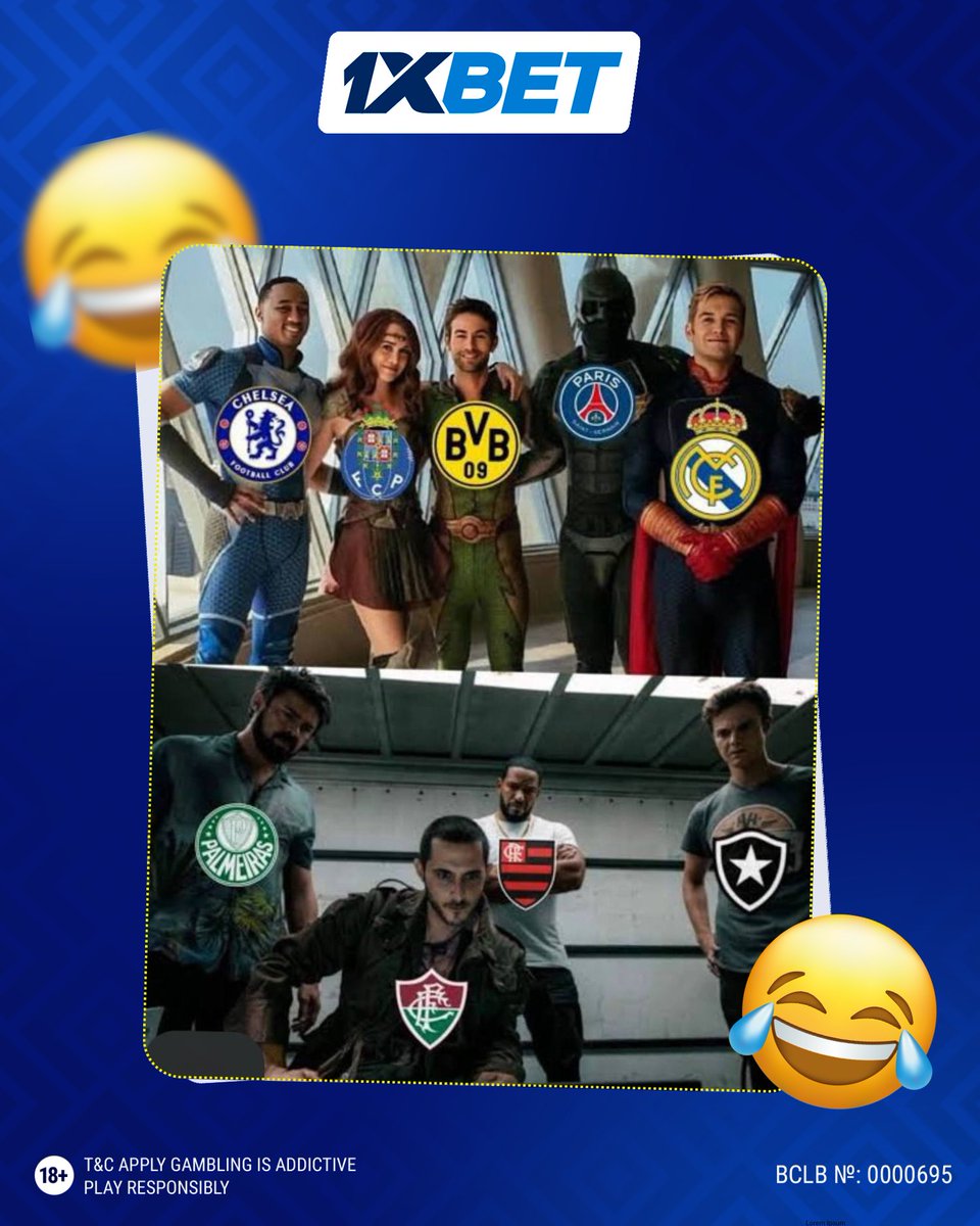 Who are you backing?
Let us know in the comments 👇

#1xBet #1xBetFootball #FootballMeme #Flamengo #Palmeiras #RealMadrid #PSG
