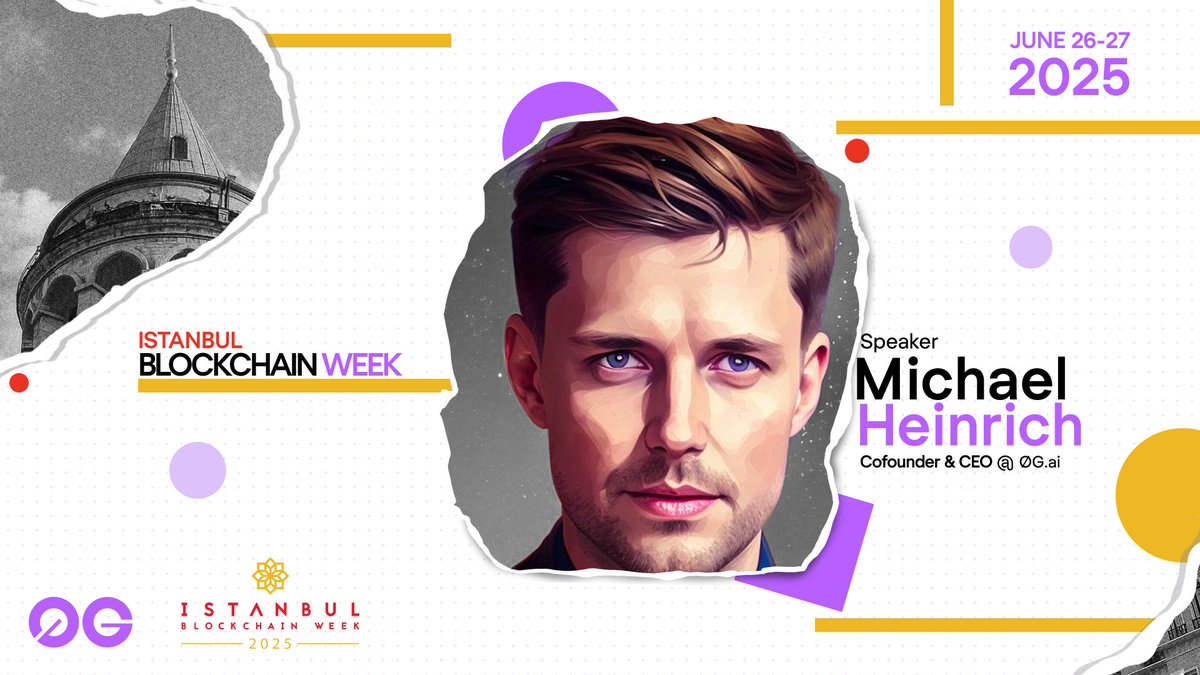 0G is heading to <a href="/IstanbulBlockWk/">Istanbul Blockchain Week</a> 🇹🇷

Join <a href="/michaelh_0g/">Michael Heinrich -- We are (Ø,G)</a> as we dive into the future of blockchain, AI, and innovation alongside some of the brightest minds in the space 🧠

Stay tuned to know where we’ll be 👀
