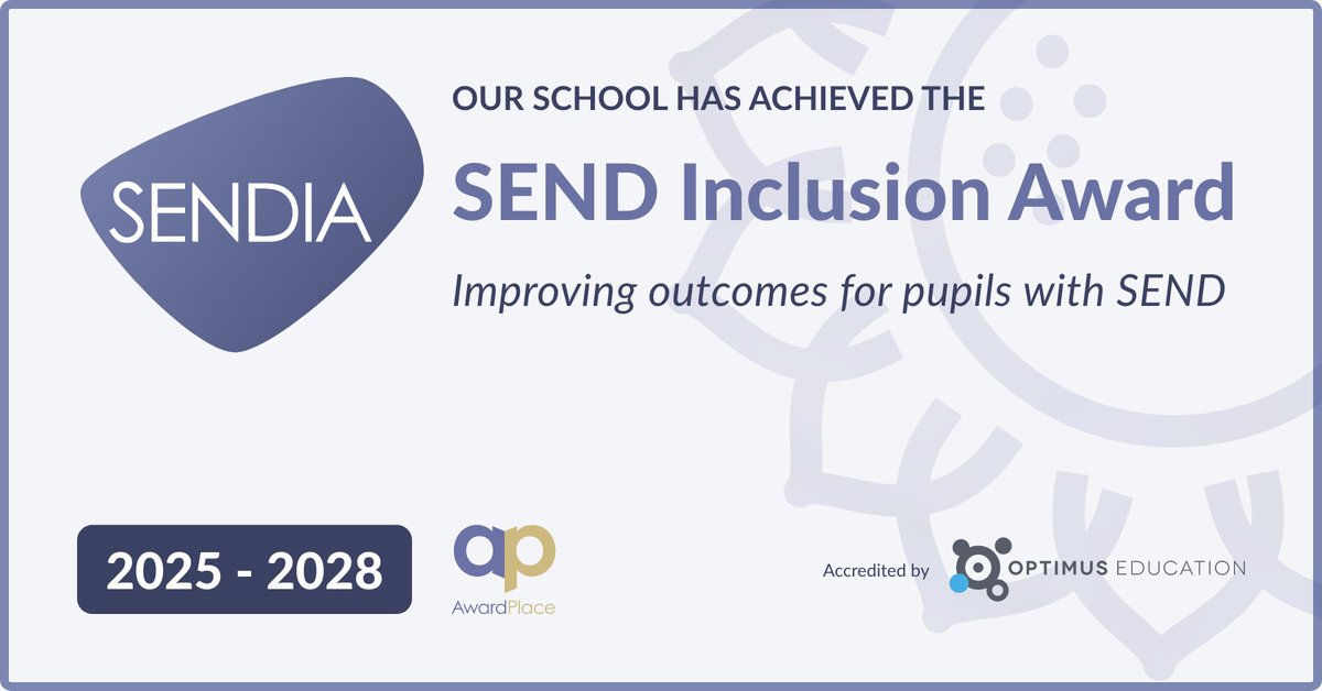 official_TWS's tweet image. Proud moment- We are happy to announce that The Westminster School has officially achieved the SEND Inclusion Award (SENDIA)!A milestone that reflects our unwavering commitment to inclusion, equity, and support for every learner.
#SENDIA #InclusiveEducation #TWS #ProudMoment