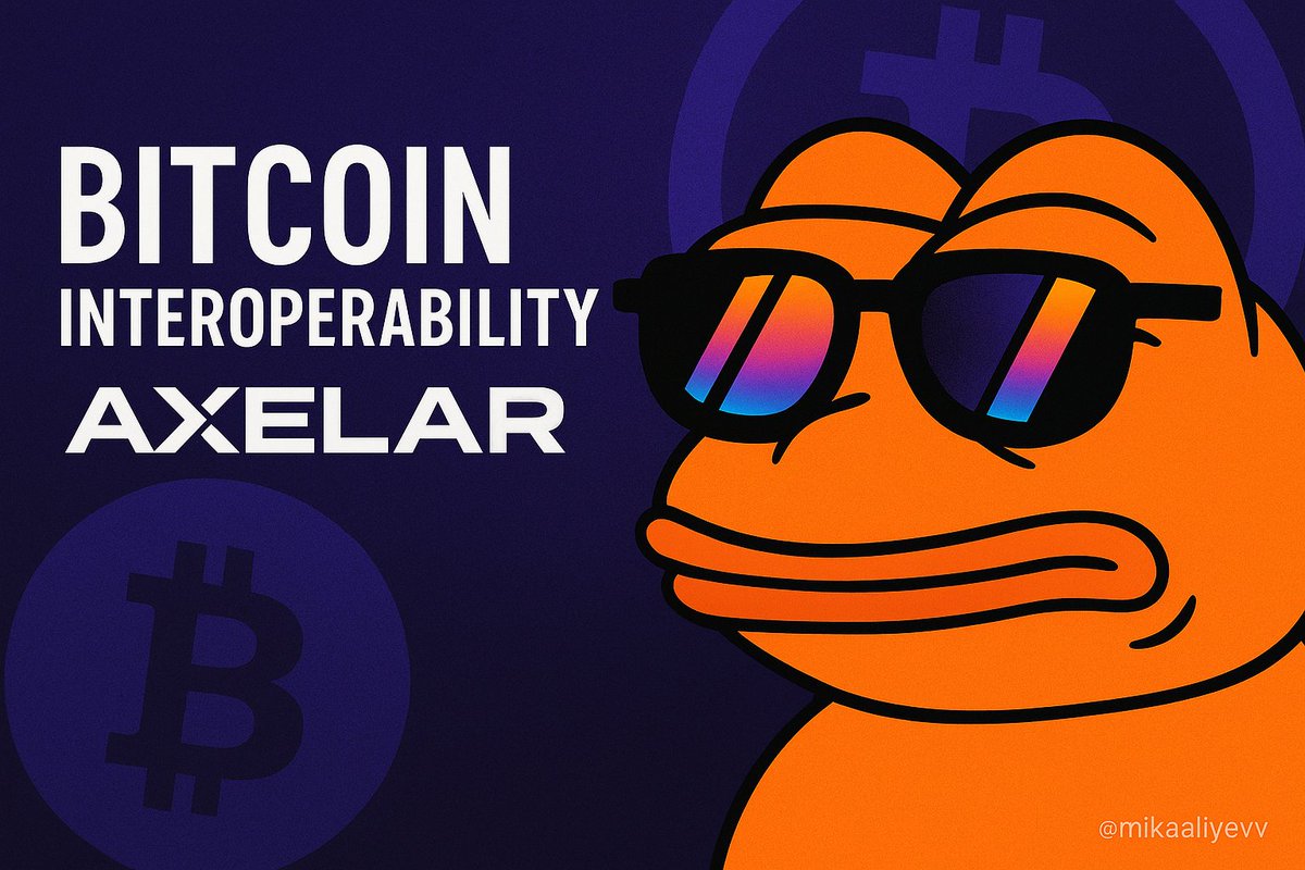 mikaaliyevv's tweet photo. Web3 continues to evolve, the need for seamless integration between different blockchains is necessary. Bitcoin, the largest crypto asset by capitalization, into the broader DeFi ecosystem is a key step towards unlocking its full potential, and @axelar  provides this opportunity.