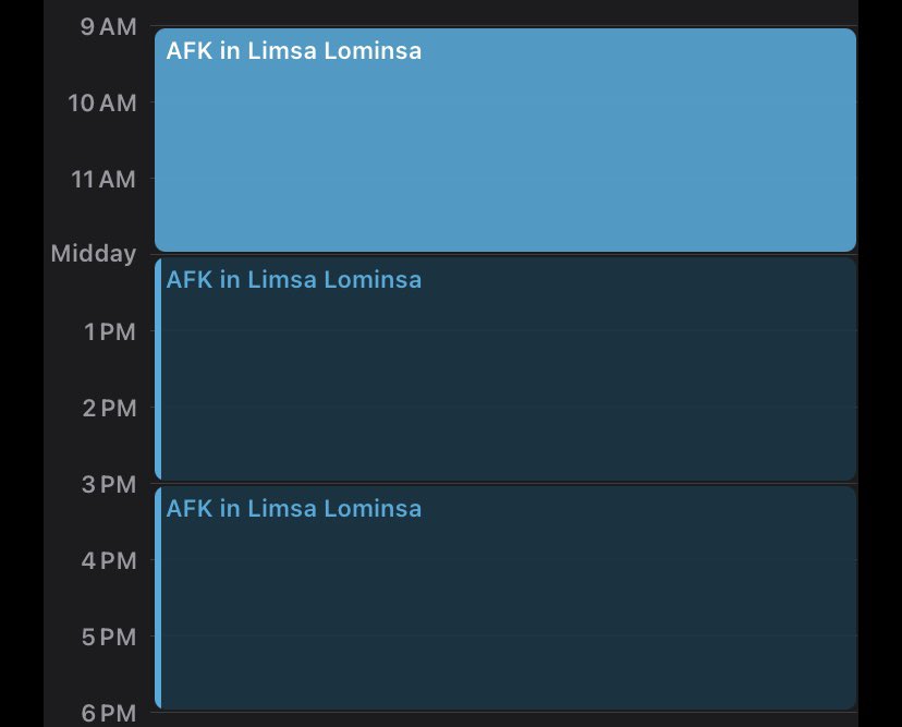 “Sorry babe I’m busy today”