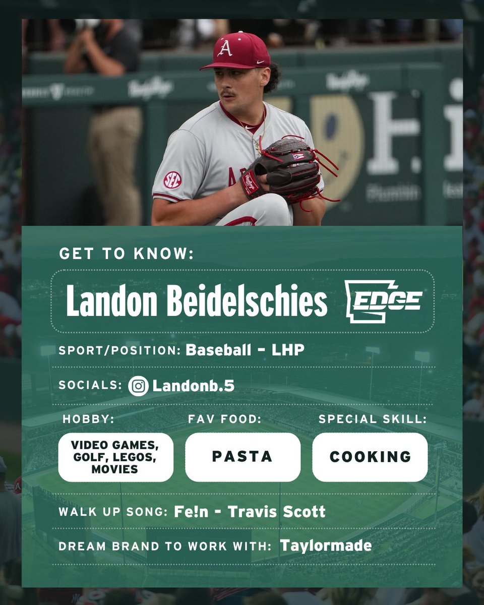 Get to know LHP, Landon Beidelschies! We have loved watching Landon play this season and will always be rooting for him on and off the field! 🧀