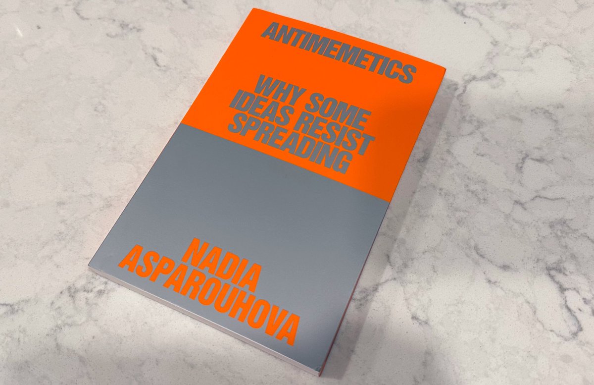 New favorite book just arrived

Antimemetics, <a href="/nayafia/">Nadia Asparouhova</a>