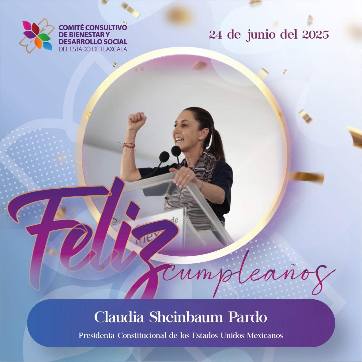 🎉 Muchas felicidades, Presidenta <a href="/Claudiashein/">Claudia Sheinbaum Pardo</a> 
Hoy celebramos la vida de una mujer valiente, comprometida y profundamente inspiradora. Su liderazgo marca un antes y un después en la historia de México.

Le deseo un año lleno de salud, fuerza y sabiduría.

#FelicidadesPresidenta