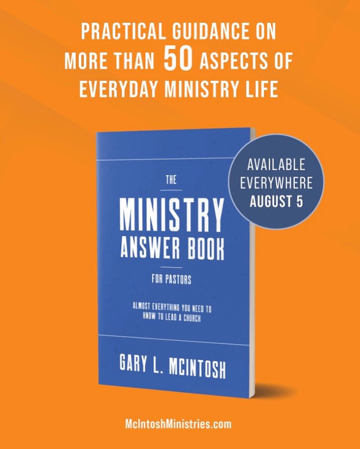 Good morning! 

My new book “The Ministry Answer Book” is available for preorder!! Check it out today. 

#ministryresources #newbook #preorder #church #churchleadership #newbookalert #garymcintosh
